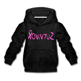 SURVIVOR in Pink Ribbon & Writing - Children's Hoodie - charcoal gray