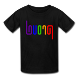 PROUD in Rainbow Abstract Lines - Child's T-Shirt - black