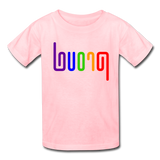 PROUD in Rainbow Abstract Lines - Child's T-Shirt - pink
