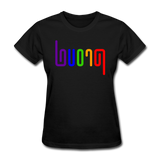 PROUD in Rainbow Abstract Lines - Women's Shirt - black