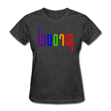 PROUD in Rainbow Abstract Lines - Women's Shirt - heather black