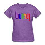 PROUD in Rainbow Abstract Lines - Women's Shirt - purple heather