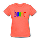 PROUD in Rainbow Abstract Lines - Women's Shirt - heather coral
