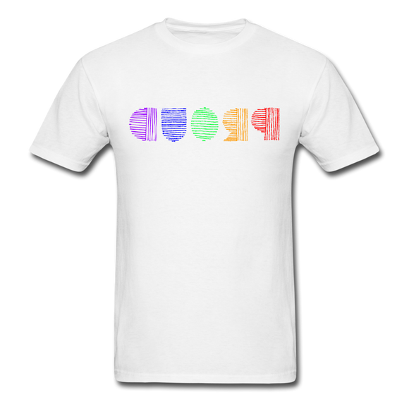 PROUD in Rainbow Scratched Lines - Classic T-Shirt - white