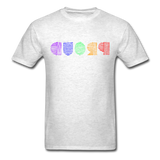 PROUD in Rainbow Scratched Lines - Classic T-Shirt - light heather gray