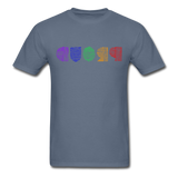 PROUD in Rainbow Scratched Lines - Classic T-Shirt - denim