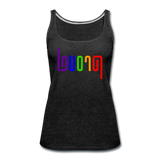 PROUD in Rainbow Abstract Lines - Premium Tank Top - charcoal gray