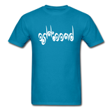 BREATHE in Curly Characters - Classic T-Shirt - turquoise