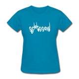 BREATHE in Curly Characters - Women's Shirt - turquoise