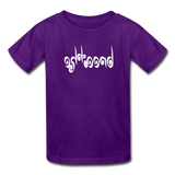 BREATHE in Curly Characters - Child's T-Shirt - purple