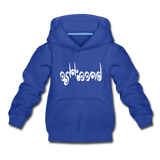 BREATHE in Curly Characters - Children's Hoodie - royal blue