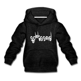BREATHE in Curly Characters - Children's Hoodie - charcoal gray