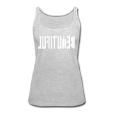BEAUTIFUL in Abstract Dots - Premium Tank Top - heather gray
