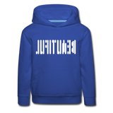 BEAUTIFUL in Abstract Dots - Children's Hoodie - royal blue