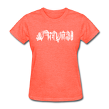 BEAUTIFUL in Scratch Characters - Women's Shirt - heather coral