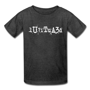 BEAUTIFUL in Typed Characters - Child's T-Shirt - heather black