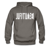BEAUTIFUL in Abstract Dots - Adult Hoodie - asphalt gray