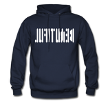 BEAUTIFUL in Abstract Dots - Adult Hoodie - navy