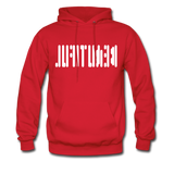 BEAUTIFUL in Abstract Dots - Adult Hoodie - red