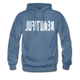BEAUTIFUL in Abstract Dots - Adult Hoodie - denim blue