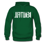 BEAUTIFUL in Abstract Dots - Adult Hoodie - forest green
