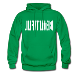 BEAUTIFUL in Abstract Dots - Adult Hoodie - kelly green