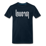 PROUD in Abstract Lines - Organic Cotton T-Shirt - deep navy
