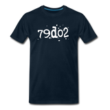 SOBER in Typed Characters - Organic Cotton T-Shirt - deep navy