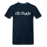BEAUTIFUL in Typed Characters - Organic Cotton T-Shirt - deep navy