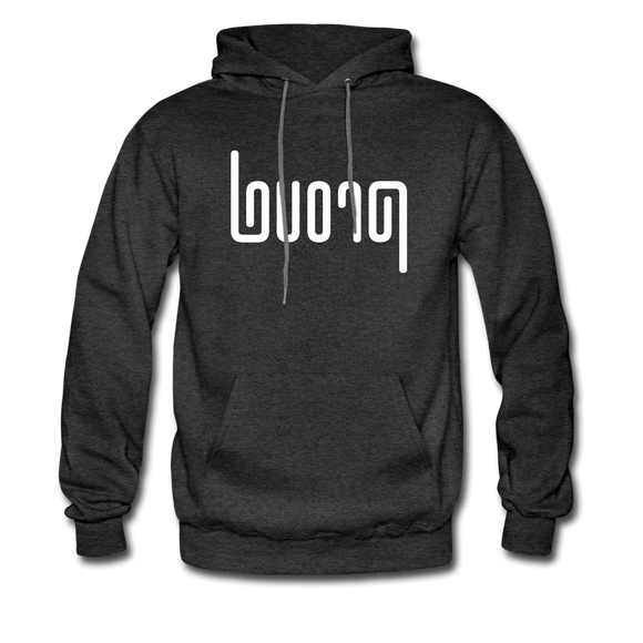 PROUD in Abstract Lines - Adult Hoodie - charcoal grey