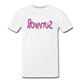 SURVIVOR in Pink Ribbon & Writing - Organic Cotton T-Shirt - white