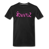 SURVIVOR in Pink Ribbon & Writing - Organic Cotton T-Shirt - black