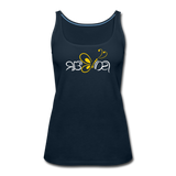 SOBER in Butterfly & Abstract Characters - Premium Tank Top - deep navy