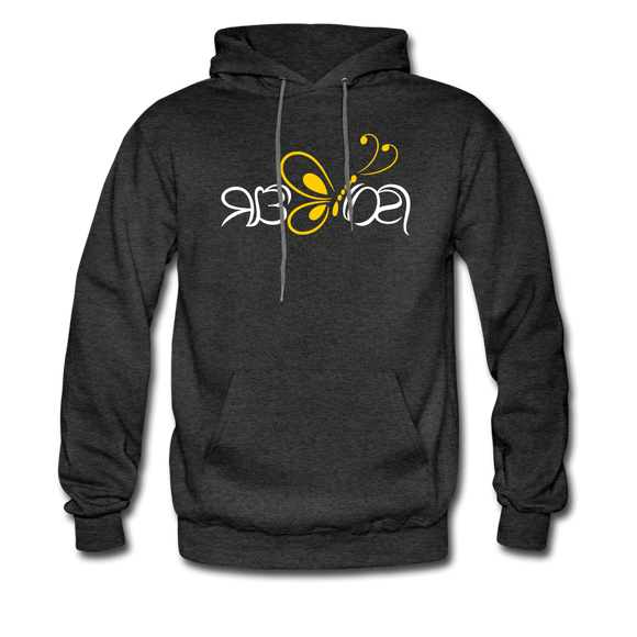 SOBER in Butterfly & Abstract Characters - Adult Hoodie - charcoal grey