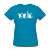 SOBER in Abstract Lines - Women's Shirt - turquoise