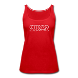 SOBER in Jagged Lines - Premium Tank Top - red
