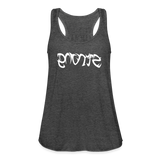 STRONG in Tribal Characters - Women's Flowy Tank Top - deep heather