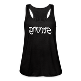 STRONG in Tribal Characters - Women's Flowy Tank Top - black