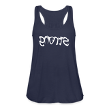 STRONG in Tribal Characters - Women's Flowy Tank Top - navy