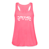 STRONG in Tribal Characters - Women's Flowy Tank Top - neon pink