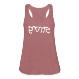 STRONG in Tribal Characters - Women's Flowy Tank Top - mauve