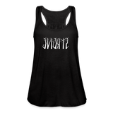 STRONG in Trees - Women's Flowy Tank Top - black