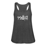 SOBER in Typed Characters - Women's Flowy Tank Top - deep heather