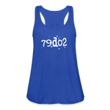 SOBER in Typed Characters - Women's Flowy Tank Top - royal blue