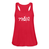 SOBER in Typed Characters - Women's Flowy Tank Top - red