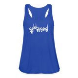 BREATHE in Curly Characters - Women's Flowy Tank Top - royal blue
