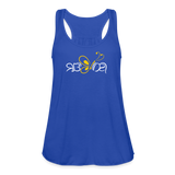 SOBER in Butterfly & Abstract Characters - Women's Flowy Tank Top - royal blue