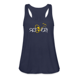 SOBER in Butterfly & Abstract Characters - Women's Flowy Tank Top - navy