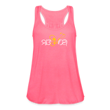 SOBER in Butterfly & Abstract Characters - Women's Flowy Tank Top - neon pink