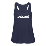 BREATHE in Abstract Characters - Women's Flowy Tank Top - navy